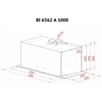 Вытяжка Perfelli BI 6562 A 1000 BL LED GLASS