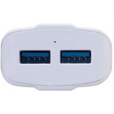 Зарядное устройство INKAX CD-21 Travel charger + Micro cable 2USB 2.1A White