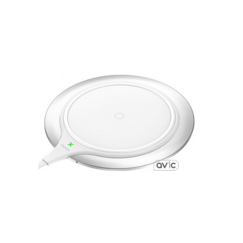 Беспроводное зарядное устройство Baseus Metal Wireless Charger White/Silver