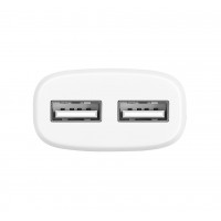 Сетевое зарядное устройство Hoco C12 Smart dual USB charger set with Lightning cable(EU) 2USB 2.4A White