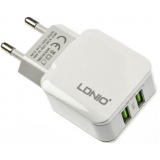 Сетевое зарядное устройство LDNIO A2202 Travel charger 2USB 2.4A White