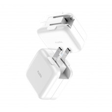 Сетевое зарядное устройство TOTU Dual USB EU Adapter 2.1A Pure Series, White (CACA-018)