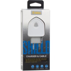 Зарядное устройство INKAX CD-18 Travel charger + Lightning cable 2USB 3.1A White
