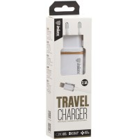 Зарядное устройство INKAX CD-11 Travel charger + Lightning cable 1USB 2.1A White