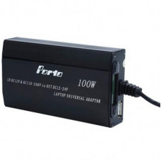 Блок питания к ноутбуку PORTO 100W, DC 15-24V (рег), 5A max, + USB 5V,1A, + автомобильный (MN-505K)