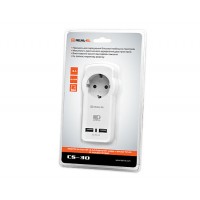 Зарядное устройство с розеткой REAL-EL CS-30 White